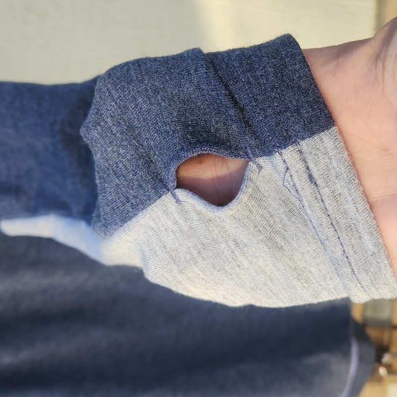 Gymshark Impulse Full Zip Hoodie Sapphire Blue Marl/Light Gray Medium Womens - Picture 4 of 7